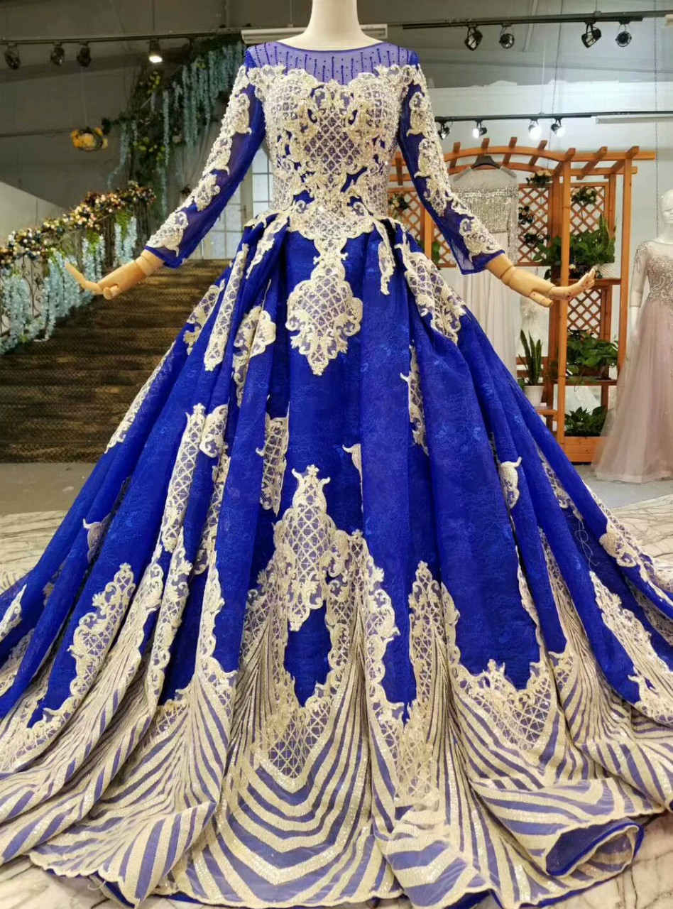 royal blue wedding dresses